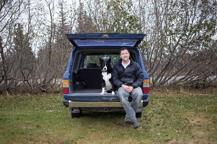 Mike Becker of Homer, Alaska and his border collie Gus. Gus helped Mike overcome the loss of his first collie Max.