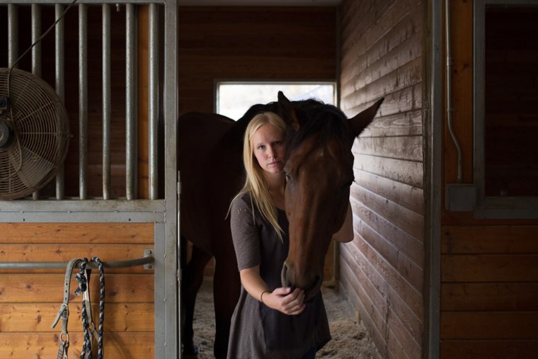 Sonnie Tompkins has 12 adopted horses living at her ranch home in Mission Viejo, California. She first started rescuing horses when she was 13-years-old.