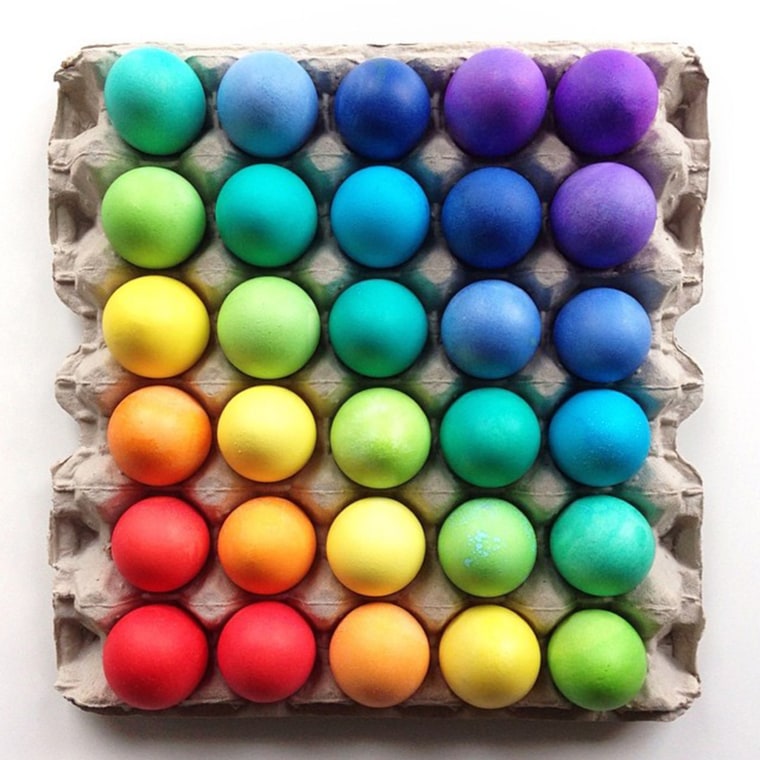 Happy Easter everyone! Easter egg gradients #foodgradients