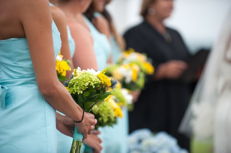 Ocean-inspired Rhode Island real wedding blends cultures, bright colors