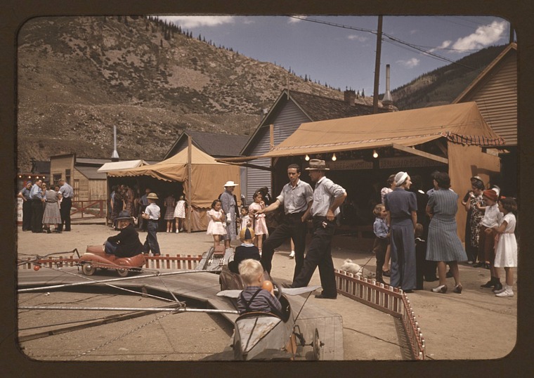 Photo from 1940 showing the Delta County Fair in Colorado.