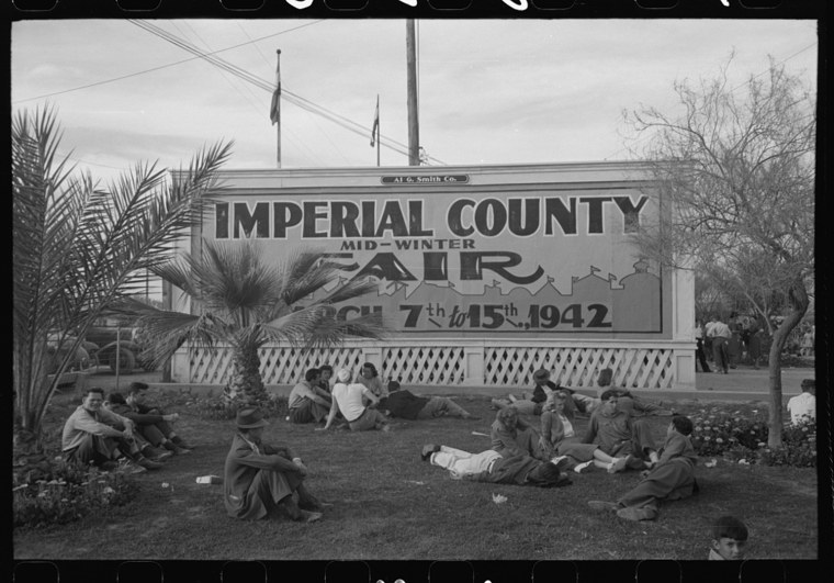 Resting at the Imperial County Fair, California 1942