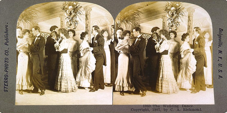 People dancing at wedding.1907
