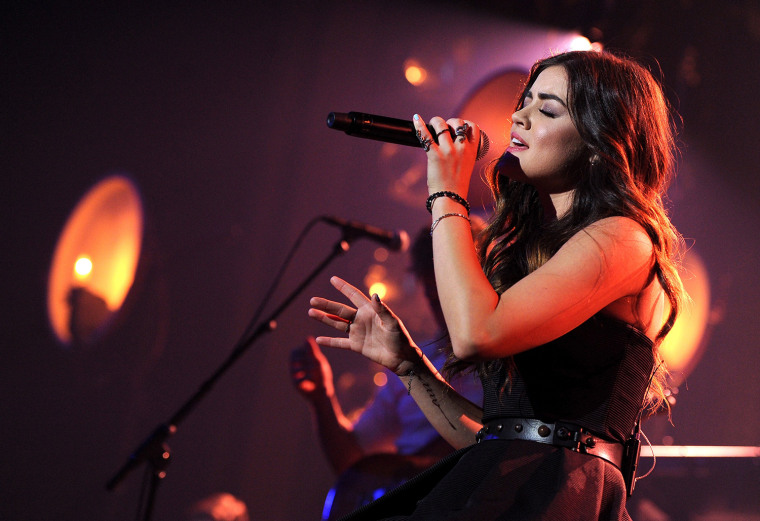 Image: Lucy Hale Performs On The Honda Stage At The iHeartRadio Theater In Los Angeles