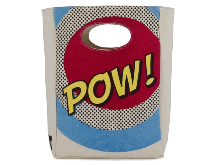 Pow! Lunch Bag
Fluf
Eco-friendly Fluf lunch bags pack all of the things you want in your kid's lunch, and none of the things you don't. They're made from organic cotton with low impact azo-free dyes, a food safe (Phthalate, BPA and lead free) lining that's also washable! So much for kids and adults to love.
 
Product Details:
Materials: 100% organic cotton, low impact, AZO-free dyes
Made in: Canada
Care: Machine Washable, with a wipeable liner that makes it great to keep clean between machine washes