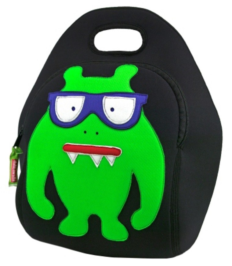 Get your geek on with the ridiculously cute Monster Geek Lunch Bag! Moms won't have to be terrified of opening lunch bags coming home from school because this machine-washable bag can easily handle spilled applesauce, leaky water bottles and crushed sandwiches. Sized to fit lunch, a snack and a drink bottle with inside mesh pockets to keep things stashed and stowed. Insulating properties help keep food at safe temperatures until lunch time. Perfect for the kid or kid-at-heart who wants to embrace their geekiness with style.