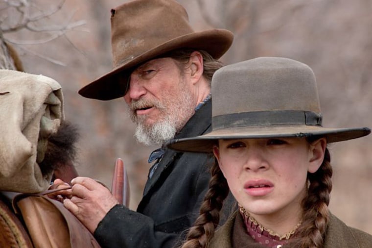 True Grit (2010) Starring Jeff Bridges, Matt Damon, Josh Brolin. Fourteen-year-old Mattie Ross's (Hailee Steinfeld) father has been shot in cold blood by the coward Tom Chaney (Josh Brolin), and she is determined to bring him to justice. Enlisting the help of a trigger-happy, drunken U.S. Marshal, Rooster Cogburn (Jeff Bridges), she sets out with him -- over his objections -- to hunt down Chaney. Her father's blood demands that she pursue the criminal into Indian territory and find him before a Texas Ranger named LeBoeuf (Matt Damon) catches him and brings him back to Texas for the murder of another man.