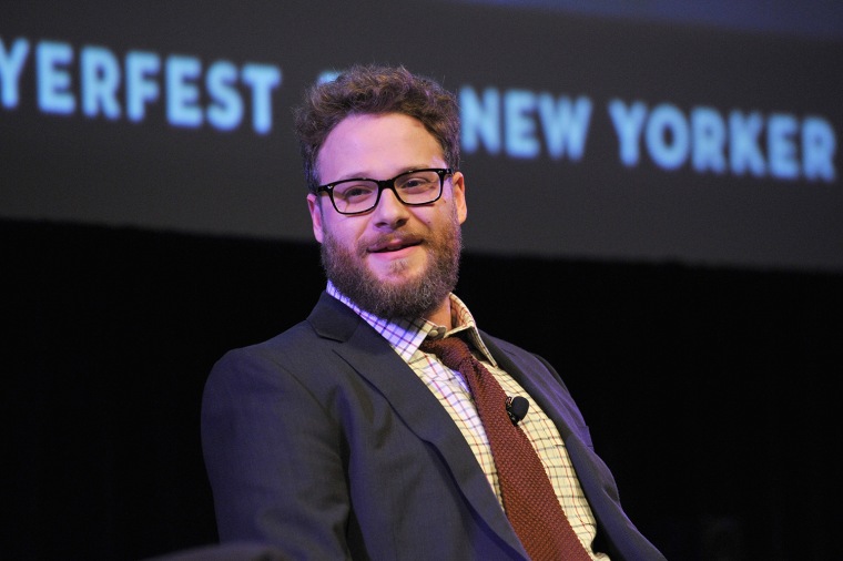 The New Yorker Festival 2014 - Evan Goldberg And Seth Rogan In Conversation With Andy Borowitz
