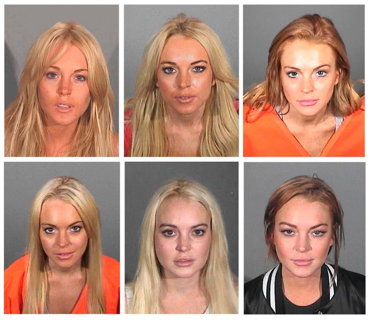 Image: Actress Lindsay Lohan booking photos