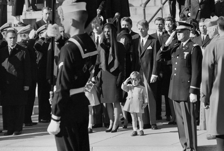John F. Kennedy Jr. Saluting His Father at Funeral