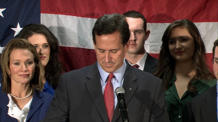 Image: Rick Santorum ends his run for President