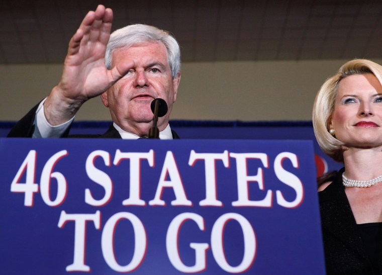 Image: GOP Candidate Newt Gingrich Holds Primary Night Gathering In Orlando