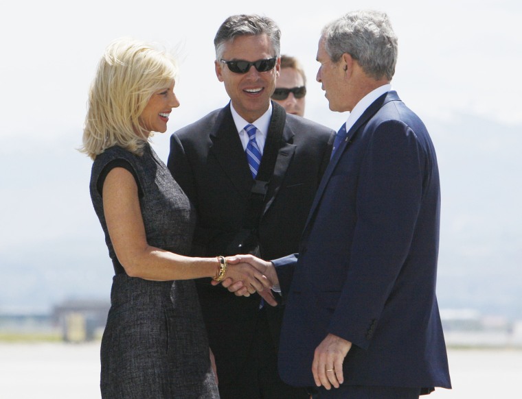 George W. Bush, Jon Huntsman, Mary Kaye Huntsman