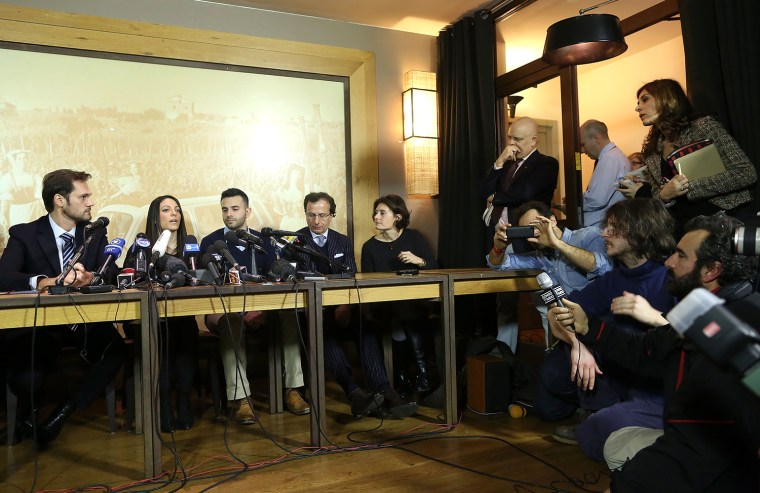 Image: Meredith Kercher's Relatives Meet The Press After Verdict