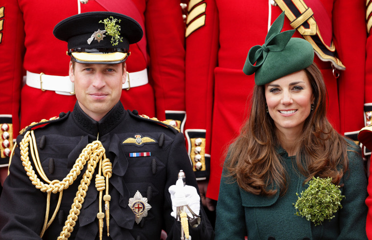 Image: The Duke And Duchess Of Cambridge Attend The St Patrick's Day Parade At Mons Barracks, Aldershot