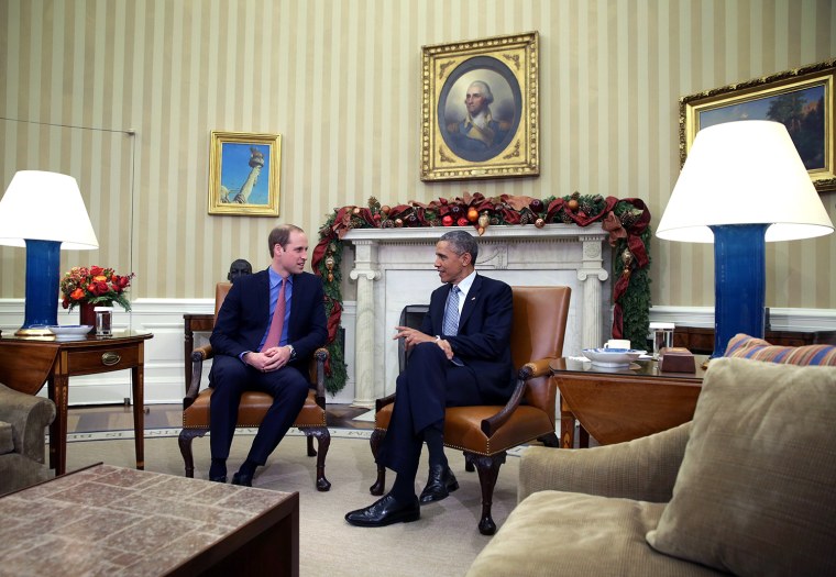 Image: The Duke Of Cambridge Meets With U.S. President Barack Obama