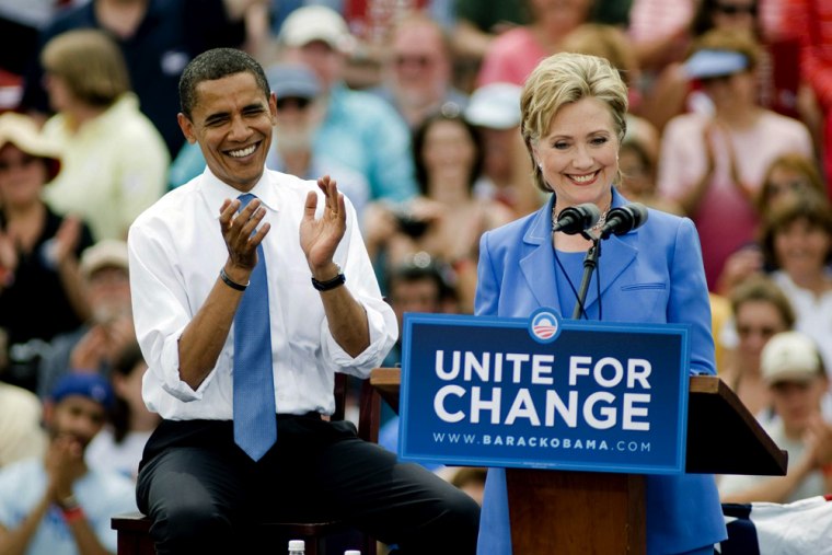 Barack Obama Campaigning with Hillary Clinton