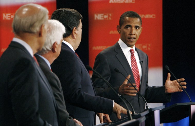 Barack Obama, Bill Richardson, Christopher Dodd, Joe Biden