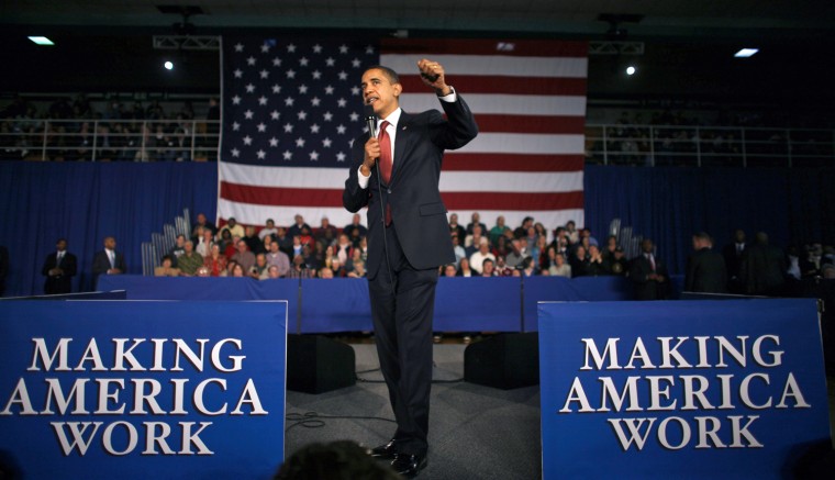 U.S. President Barack Obama takes part in a town hall meeting at Concord Community High School in Elkhart, India