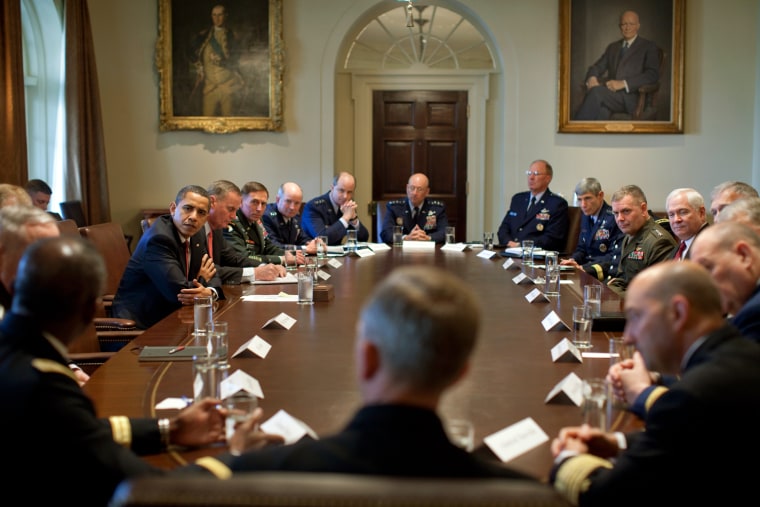 President Obama Meets with Combatant Commanders in the Cabinet Room, 3/24/09. 
Official White House Photo by Pete Souza