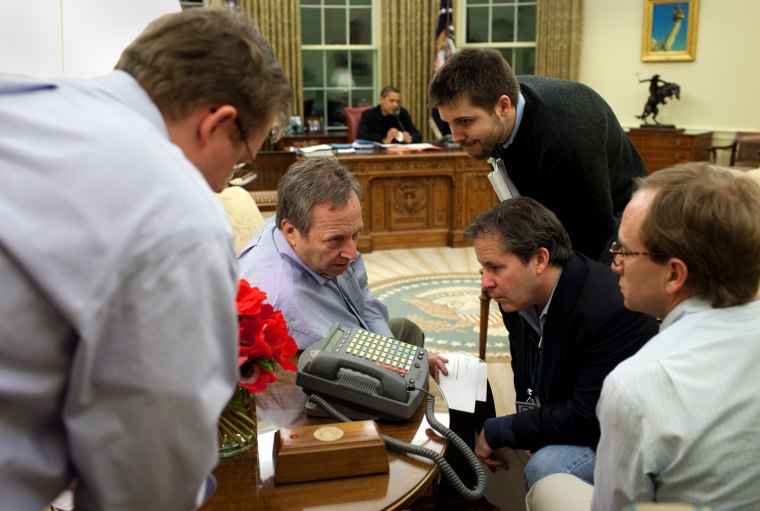 President Barack Obama makes phone calls regarding auto industry plan.  3/29/09.
 Official White House Photo by Pete Souza