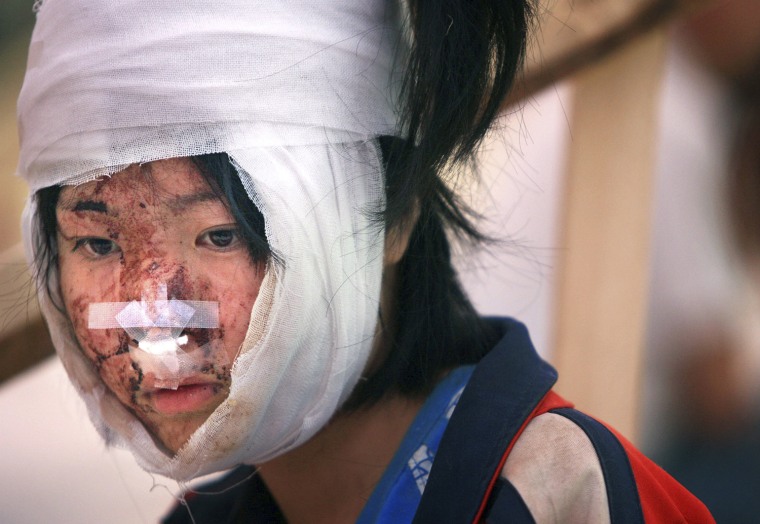 Image: An earthquake survivor