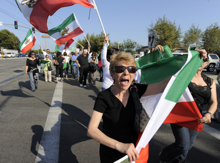 Image: In California, supporters of Mousavi demonstrate