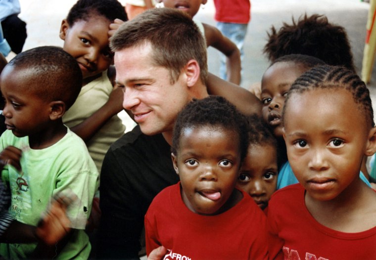 Brad Pitt South Africa Visit Highlights AIDS Fight