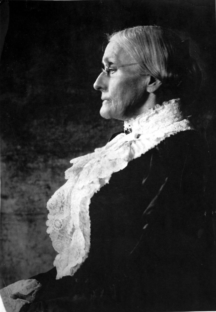 American suffragette Susan B. Anthony.