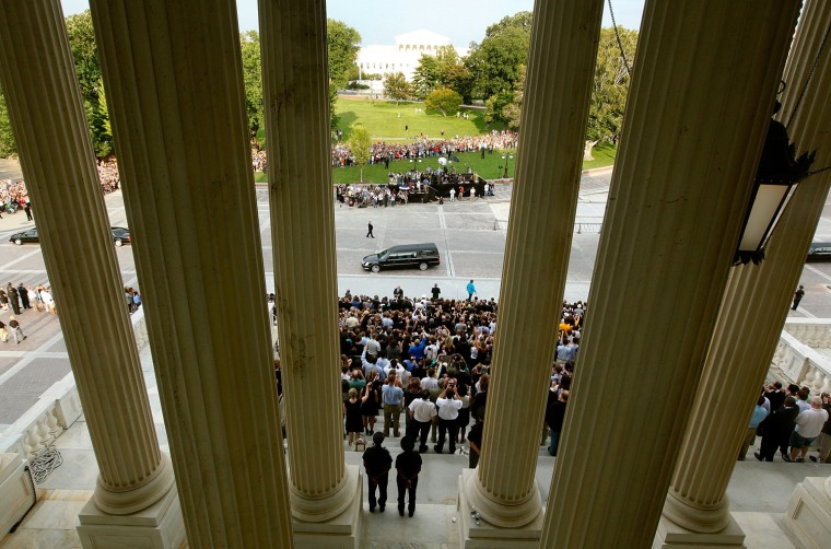 Image: Ted Kennedy Makes Final Trip To Washington For Burial At Arlington Cemetery