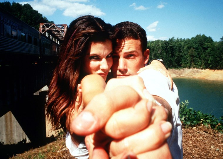 1999 Sandra Bullock and Ben Affleck star in the new movie \"Forces of Nature.\"