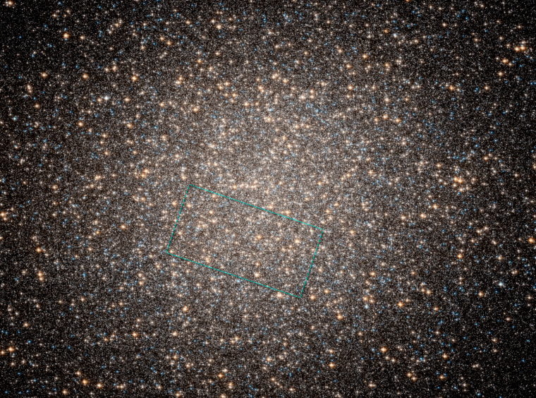 This is a Hubble Advanced Camera for Surveys image of the globular star cluster Omega Centauri. This image was used in a zoom animation highlighting the Omega Centauri Hubble release image.