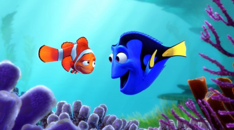 FINDING NEMO (2003) In the colorful and warm tropical waters of the Great Barrier Reef, a Clownfish named Marlin lives safe and secluded in a quiet cul-de-sac with his only son, NEMO. Fearful of the ocean and its unpredictable risks, he struggles to protect his son. Nemo, like all young fish, is eager to explore the mysterious reef. When Nemo is unexpectedly taken far from home and thrust into a dentist's office fish tank, Marlin finds himself the unlikely hero on an epic journey to rescue his son. In his quest, Marlin is joined by a good Samaritan named Dory, a Regal Blue Tang fish with the worst short-term memory and biggest heart in the entire ocean. As the two fish continue on their journey, encountering numerous dangers, Dory's optimism continually forces Marlin to find the courage to take risks and overcome his fears. In doing so, Marlin gains the ability to trust and believe, like Dory, that things will work out in the end. Confronting seabirds, sewer systems, and even man himself, father and s