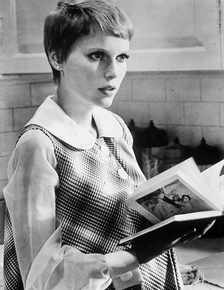 Mia Farrow in a still from \"Rosemary's Baby,\" 1968.