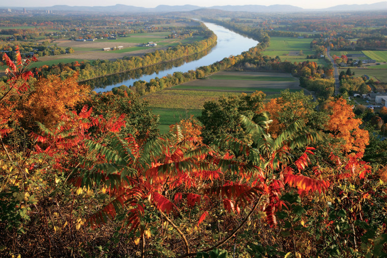 Country: United States
Site: Sunderland Massachusetts
Caption: Mount Sugarloaf view of Connecticut River Scenic Byway
Image Date: October 2008
Photographer: Chris Curtis
Provenance: 2010 Watch Nomination
Original: from Share File