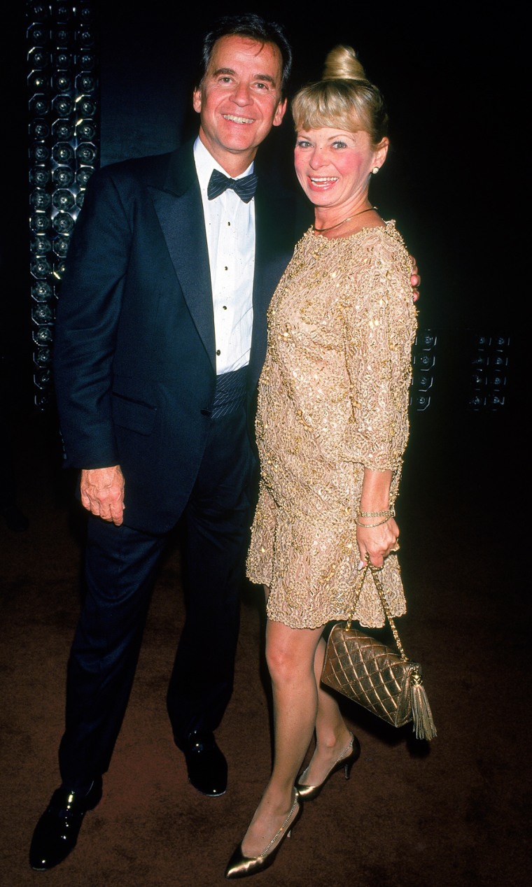 TV personality Dick Clark w. his wife Kari.