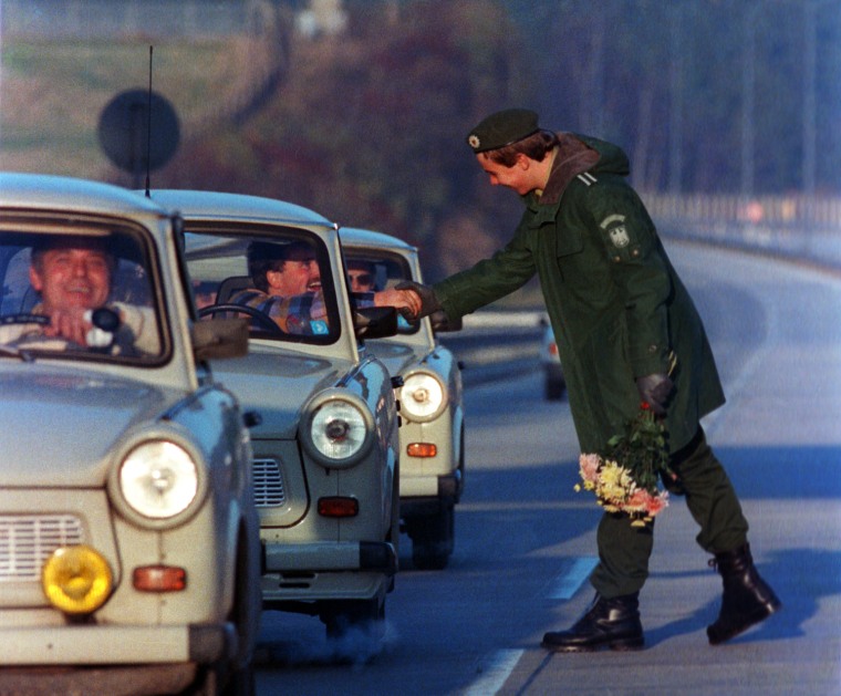 East Germans cross border