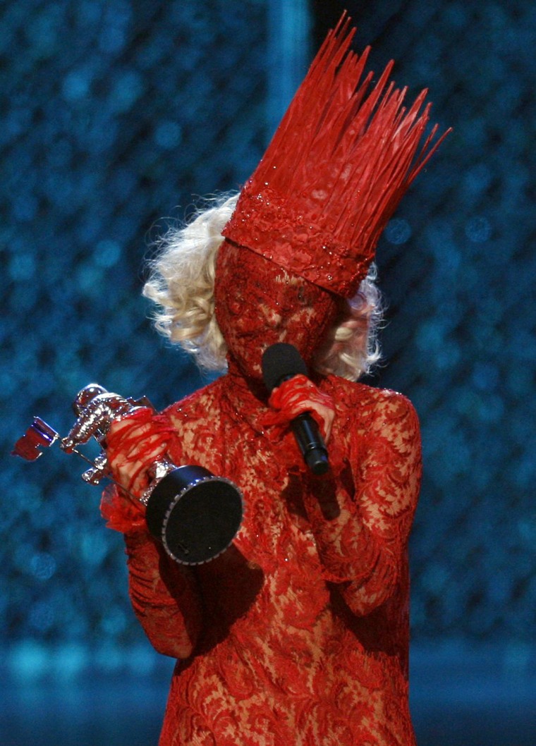 Image: Lady Gaga accepts the award for best new artist at the 2009 MTV Video Music Awards in New York