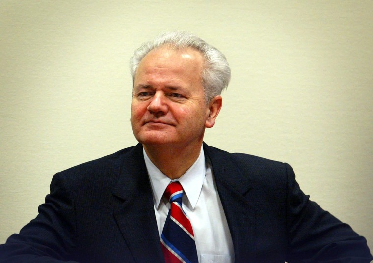 Former Yugslav president Slobodan Milosevic in the