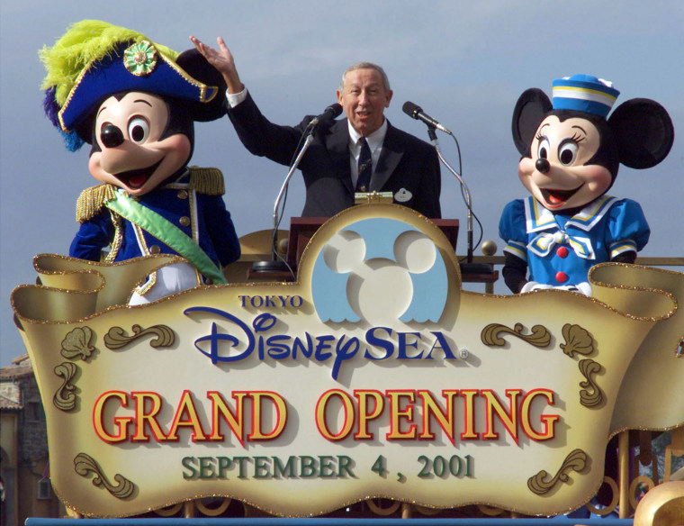 Image: File photo Roy Disney Jr.at opening of Disney Sea in Japan
