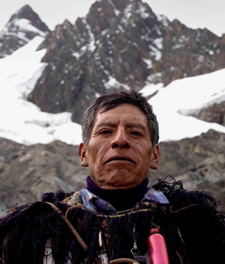 Pilgrims have made the dangerous journey to the high Andes of southern Peru for hundreds of years to pay tribute to the \"apus\" or mountain spirits. Since before the Incas, Andean people have worshipped Qolqepunku Glacier, 50 miles east of Cusco, as a site of sacred ice.