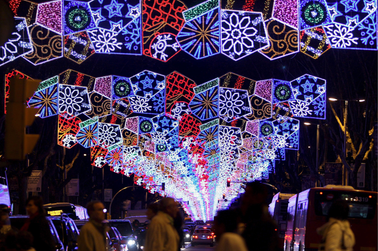 Image: Christmas Lights in Barcelona