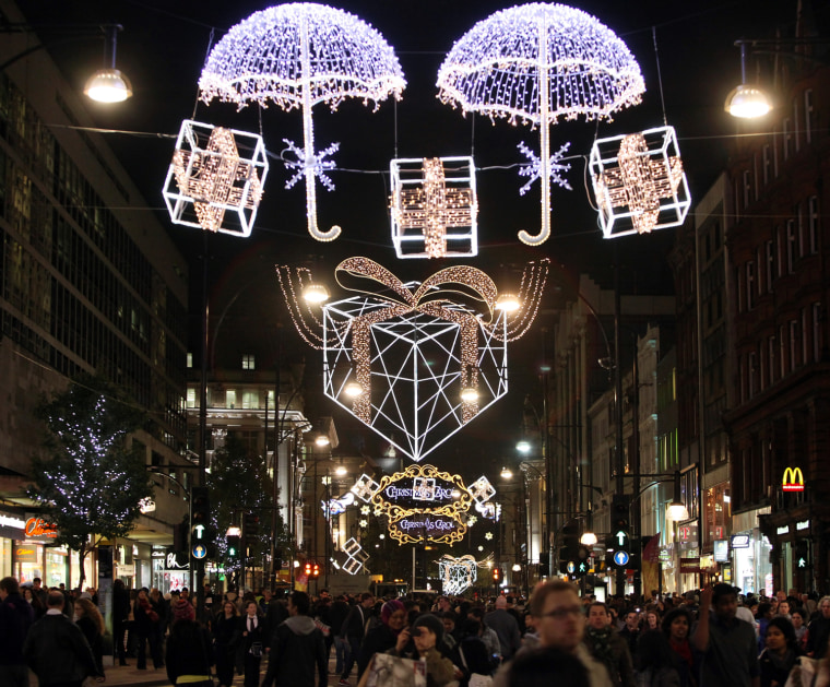 Image: Christmas Arrives As Oxford And Regent Street Turn On Their Lights