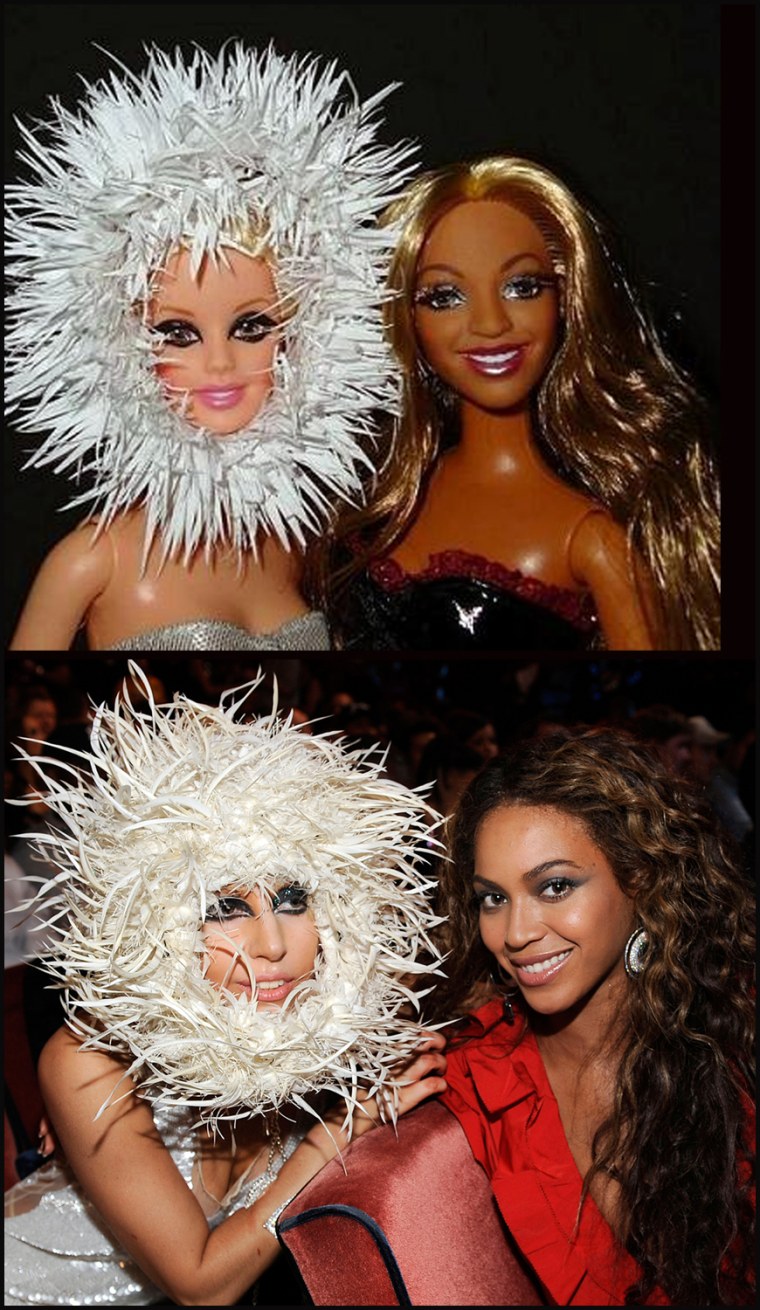 Beyonce and Lady Gaga attends the MTV Video Music Awards at Radio City Music Hall on September 13, 2009 in New York City.