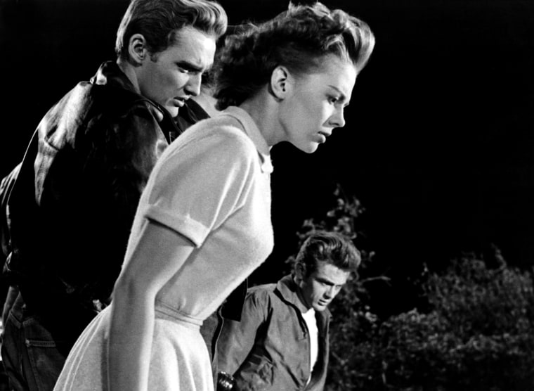 REBEL WITHOUT A CAUSE, Dennis Hopper, Natalie Wood, James Dean, 1955