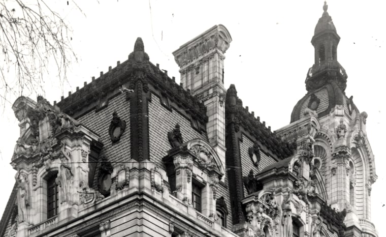 Detail of the William Andrews Clark mansion on Fifth Avenue in New York.