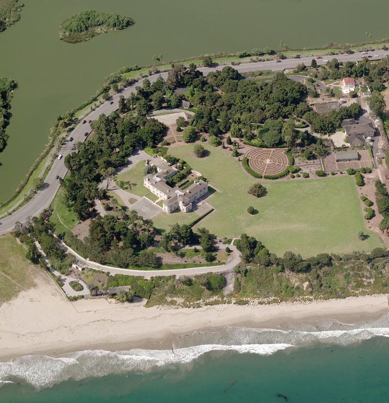 Bellosguardo, the Clark estate on the Pacific in Santa Barbara. Huguette Clark gave the salt pond on the inland side to the city in memory of her sister, Andreé. She also donated 135 acres to the Girl Scouts for Camp Andreé Clark in Briarcliff Manor, N.Y.