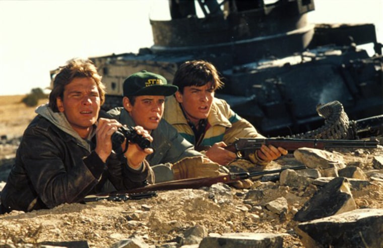 Red Dawn (1984) In the near future a group of teens escape to the nearby forest to protect themselves when the Soviet Union and Cuba launch an attack on the United States and paratroop into their small midwestern town.