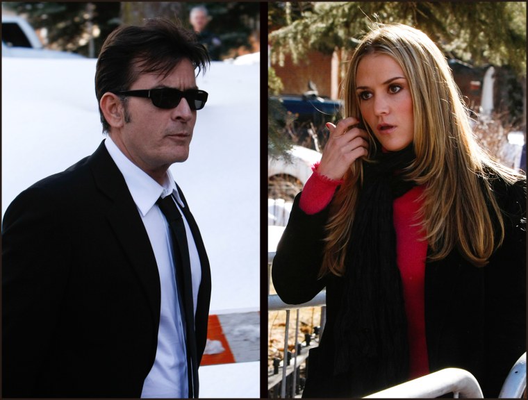 ASPEN, CO - FEBRUARY 08: Actor Charlie Sheen (aka Carlos Irwin Estevez) walks to a Court appearance on February 8, 2010 in Aspen, Colorado. Sheen appeared in court to face allegations of domestic violence after his arrest on December 25, 2009 for an alleged attack on his wife Brooke Mueller.  (Photo by Riccardo S. Savi/Getty Images) *** Local Caption *** Charlie Sheen

ASPEN, CO - FEBRUARY 08:  Brooke Mueller Sheen walks to a Court appearance on February 8, 2010 in Aspen, Colorado. Charlie Sheen (aka Carlos Irwin Estevez) also appeared in court to face allegations of domestic violence after his arrest on December 25, 2009 for an alleged attack on his wife Brooke Mueller.  (Photo by Riccardo S. Savi/Getty Images)