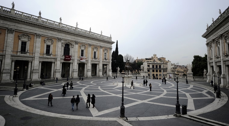 Image: A general view of  Piazza del Campidogli